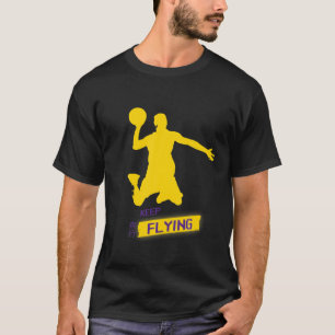 Basketball Slam Dunk Jump Silhouette Player Keep F T-shirt