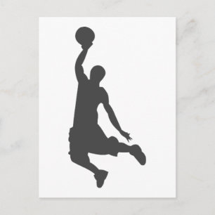 Basketball Slam Dunk silhouette Briefkaart