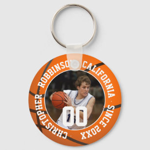 Basketball sleutelhanger met foto- en spelerinfo
