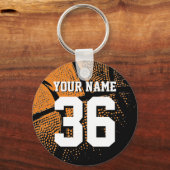 Basketball sleutelhanger met je eigen nummer (Voorkant)