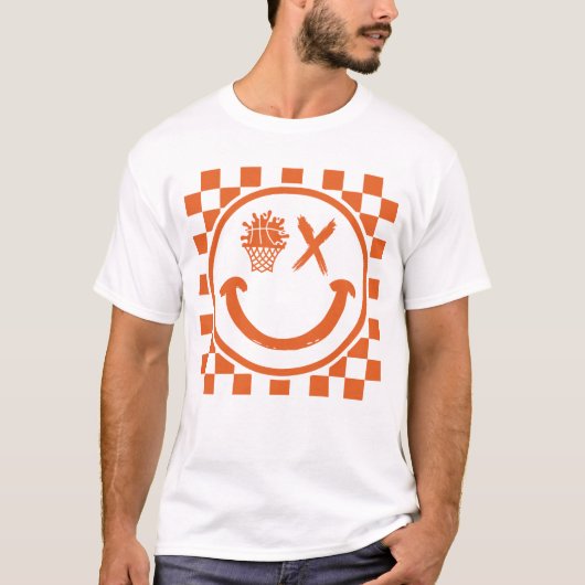 Basketball Smiling Face T-shirt (Voorkant)