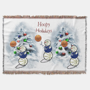 Basketball Snowman Kerstmis Deken