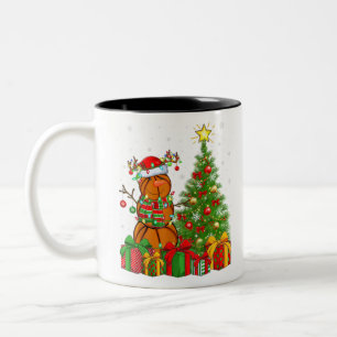 Basketball Snowman Lights - Baskische honkbal Chr. Tweekleurige Koffiemok