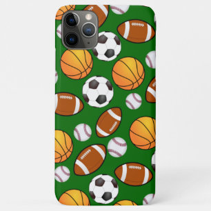 Basketball Soccer football Baseball Sportthema iPhone 11 Pro Max Hoesje