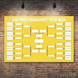 Basketball Soccer Tournament Bracket Poster