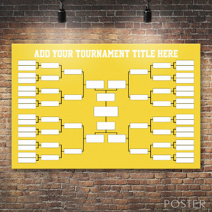 Basketball Soccer Tournament Bracket Poster