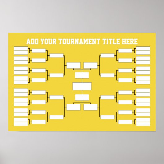Basketball Soccer Tournament Bracket Poster (Voorkant)