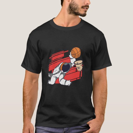 basketball spaceman space t-shirt (Voorkant)
