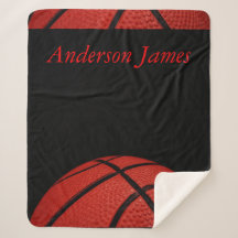 Basketball Speciaal gepersonaliseerd met naam deke