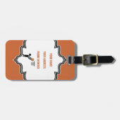 Basketball-speler met ball custom bagagelabel (Voorkant horizontaal)