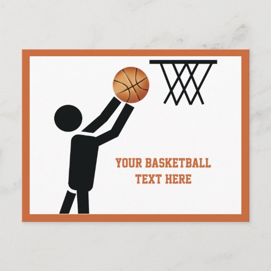 Basketball-speler met ball custom briefkaart (Voorkant)