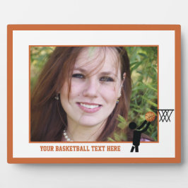 Basketball-speler met ball custom fotoplaat