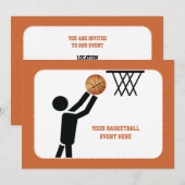 Basketball-speler met ball custom kaart (Voorkant / Achterkant)