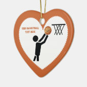 Basketball-speler met ball custom keramisch ornament (Links)