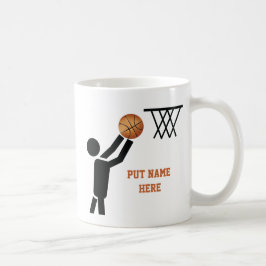 Basketball-speler met ball custom koffiemok
