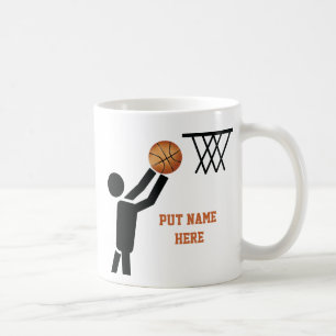 Basketball-speler met ball custom koffiemok