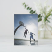 Basketball spelers 5 briefkaart (Staand voorkant)