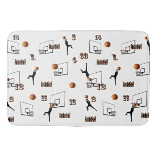 Basketball-spelers, patroon, badmat