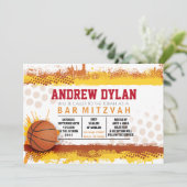 BASKETBALL SPLASH Bar Mitzvah Invitation (Debout devant)
