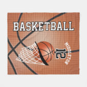 Basketball 🏀 Sport Design Fleece Deken (Voorkant (Horizontaal))