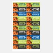 Basketball sport naam telefoonnummer bezit labels (Vel)
