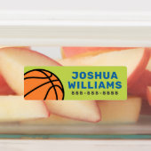 Basketball sport naam telefoonnummer bezit labels (Aangebracht)