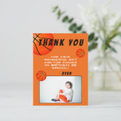 Basketball Sports Anniversaire Photo Carte de reme (Debout devant)