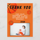 Basketball Sports Anniversaire Photo Carte de reme (Devant)