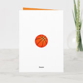 Basketball Sports Bedankt Coach Kaart (Achterkant)