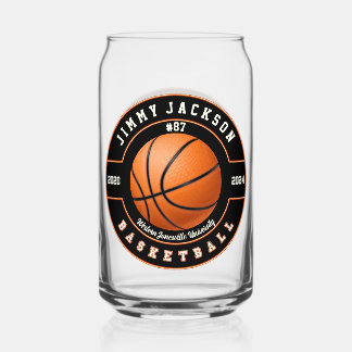 Basketball Sports Bière Can Verre Verre Verre Verr