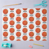 Basketball Sports Birthday Party Persoonlijke naam Tissuepapier (Craft)