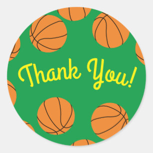 Basketball Sports Birthday Ronde Sticker