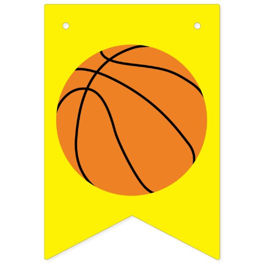 Basketball Sports Birthday Vlaggetjes (Eerste vlag)