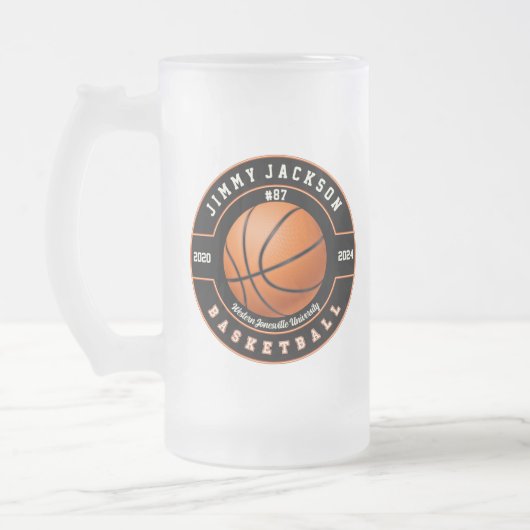 Basketball Sports Froid Bière Mug Verre Verre Drin (Gauche)