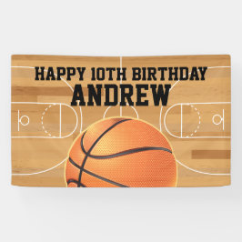 Basketball Sports Happy Birthday Banner