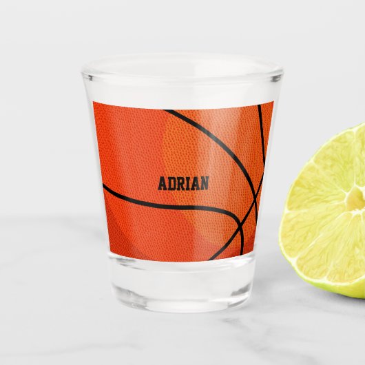 Basketball Sports Persoonlijk Shot Glas (Voorkant)