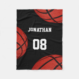 Basketball Sportteam Gepersonaliseerde deken
