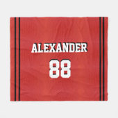 Basketball Sportteam Personeel Fleece Deken (Voorkant (Horizontaal))