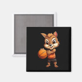 Basketball Squirrel Magneet (Voorkant / Achterkant)