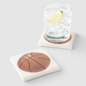 Basketball Stenen Onderzetter (Zijkant)