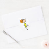 Basketball Stick Figuur Sticker (Envelop)