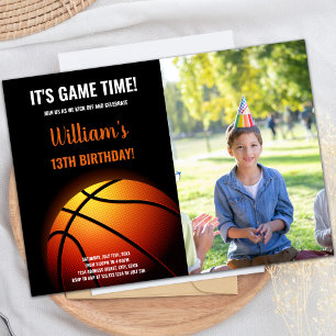 Basketball Sun Shine Birthday Invitation foto Kaart