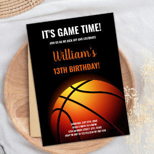 Basketball Sun Shine Birthday Invitations Kaart
