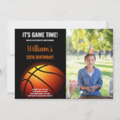 Basketball Sunshine Invitation d'anniversaire avec (Devant)