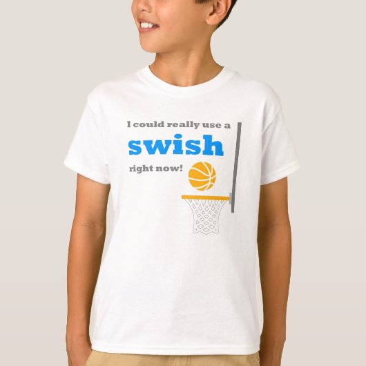 Basketball Swish Kinder T-Shirt (Voorkant)