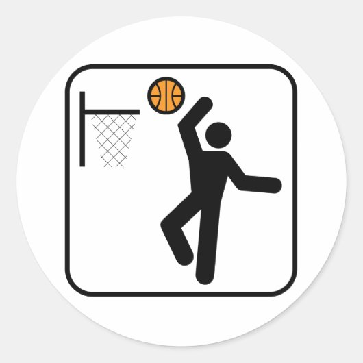 Basketball Symbol Sticker (Voorkant)