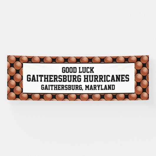 Basketball Team Banner 3 Lijnen van de Tekst van d (Horizontaal)