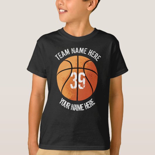 Basketball ( team en speler) t-shirt (Voorkant)