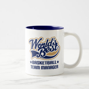 Basketball Team Manager Gift Tweekleurige Koffiemok