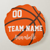 Basketball Team Name Player number & name Round Pi Rond Kussen (Achterkant)